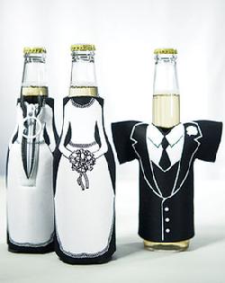 6048 Wedding Dress and Tux Bottle Coolers