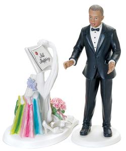 Still Shopping Cake Top - Non-Caucasian Groom