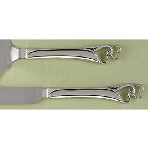 10012 Entwined Hearts Cake Knife Set