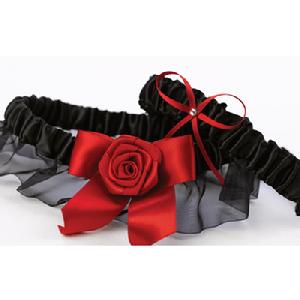 10908 Midnight Rose Garter Set