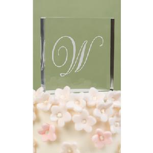 20488 Script Monogram Initial Cake Top