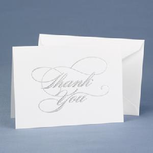 20621 Silver Thank You Cards