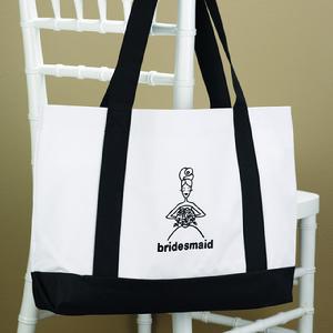 White Bridesmaid Tote Bag