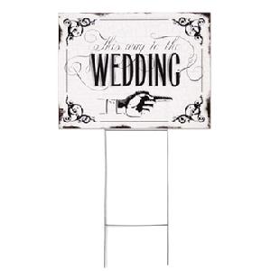 This Way to the Wedding Sign