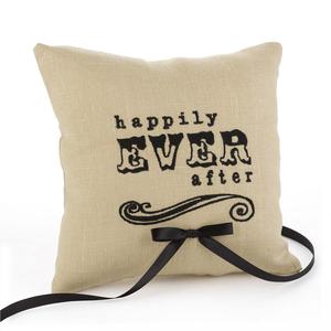 26660 Happily Ever After Linen Ring Pillow