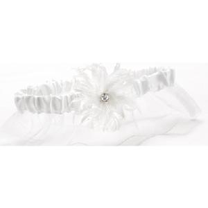 29724 Feathered Flair Garter in White