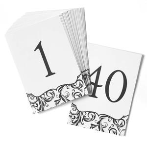 Flourish Table Number Cards