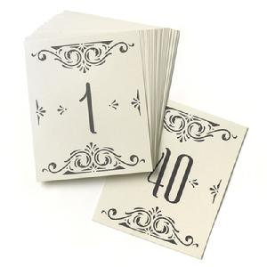 Flourish Table Number Cards