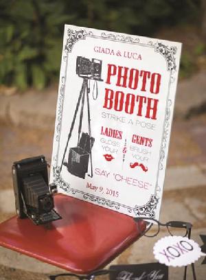 Personalized Vintage Photo Booth Sign