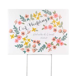 Retro Floral Lawn Sign