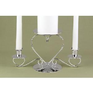 44605 Triple Heart Unity Candle Stand