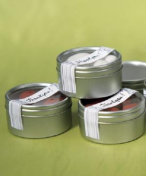 Clear Top Round Favour Tins