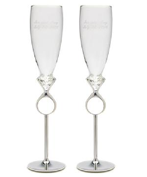 7008 Diamond Ring Toasting Flutes $39.98