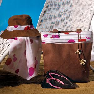 The Celeste Collection - Jute Beach Bag $19.98, Sarong $9.98, Beach Hat $7.98 and Sandals $23.98