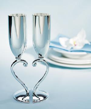 8028 Interlocking Heart Toasting Flutes $39.98