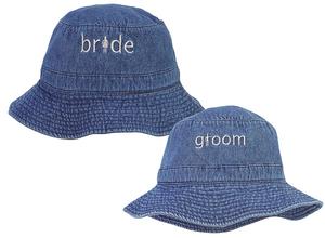 8034 Bride and Groom Beach Hats