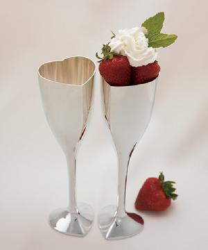 8131 Heart Shaped Toasting Flutes $44.98