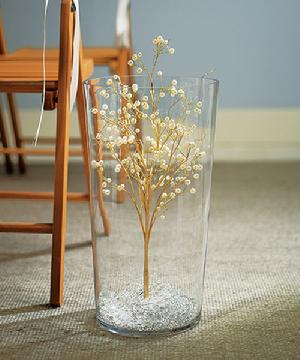 9193 Pearl & Vintage Gold Wire Ornamental Tree