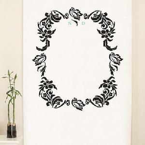 Love Bird Damask Monogram Backdrop