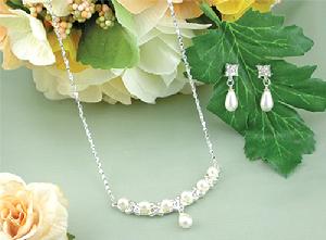 9394 Crystal Floret Necklace and Earrings