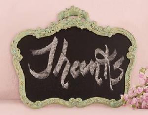 Chalkboard in Aged Green Vintage Frame
