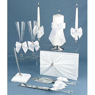 Bridal Collection, Toasting Flutes, Unity Candle, Guest Book, Pen Set, Cake Knife Set, Ring Pillow, Garter, Flower Girl Basket